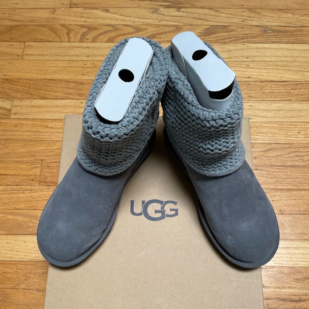 UGG Women's Charcoal Knit Ankle Boots